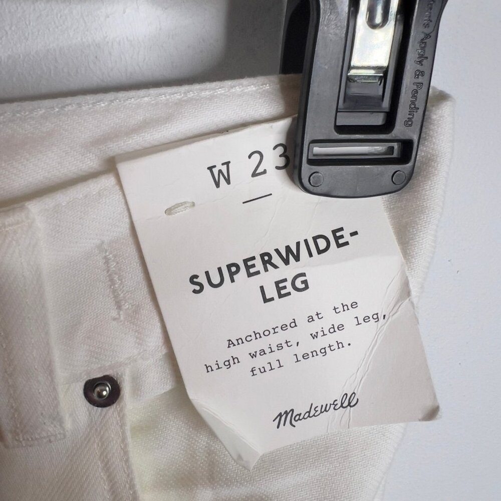 Madewell $138 Superwide-Leg Jeans: Airy Denim Edition Size 23 NU007 White - Picture 8 of 11